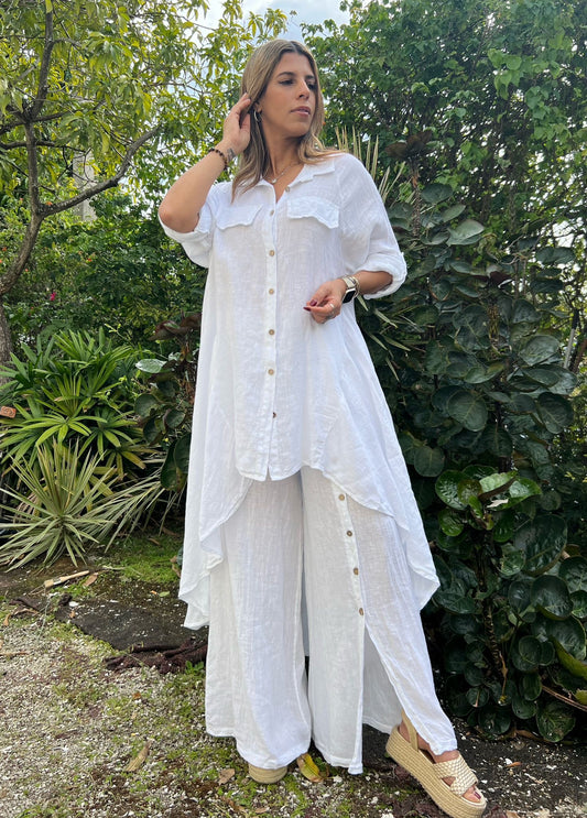 Camisero Linen Palazzo Set